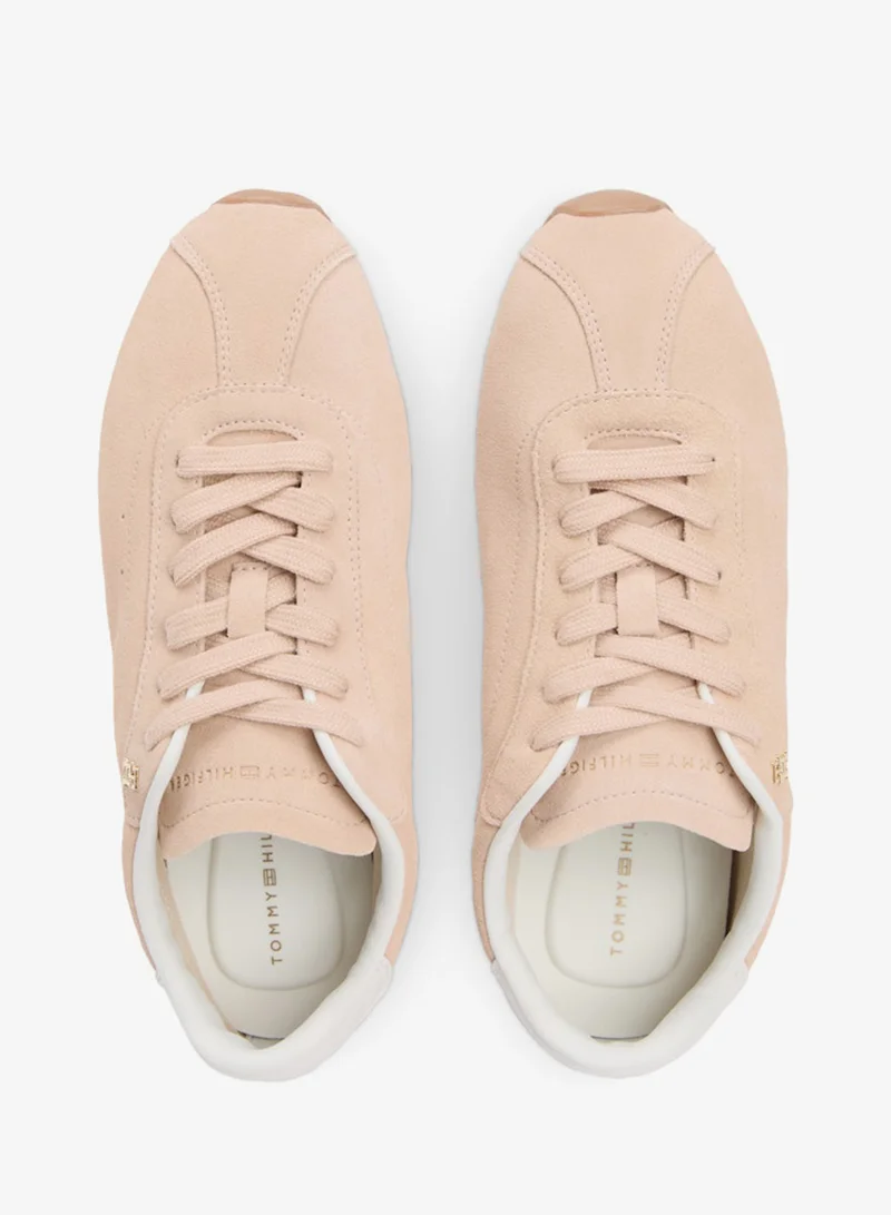 TOMMY HILFIGER  Suede Monogram Low Profile Trainers for Women | Best Price UAE